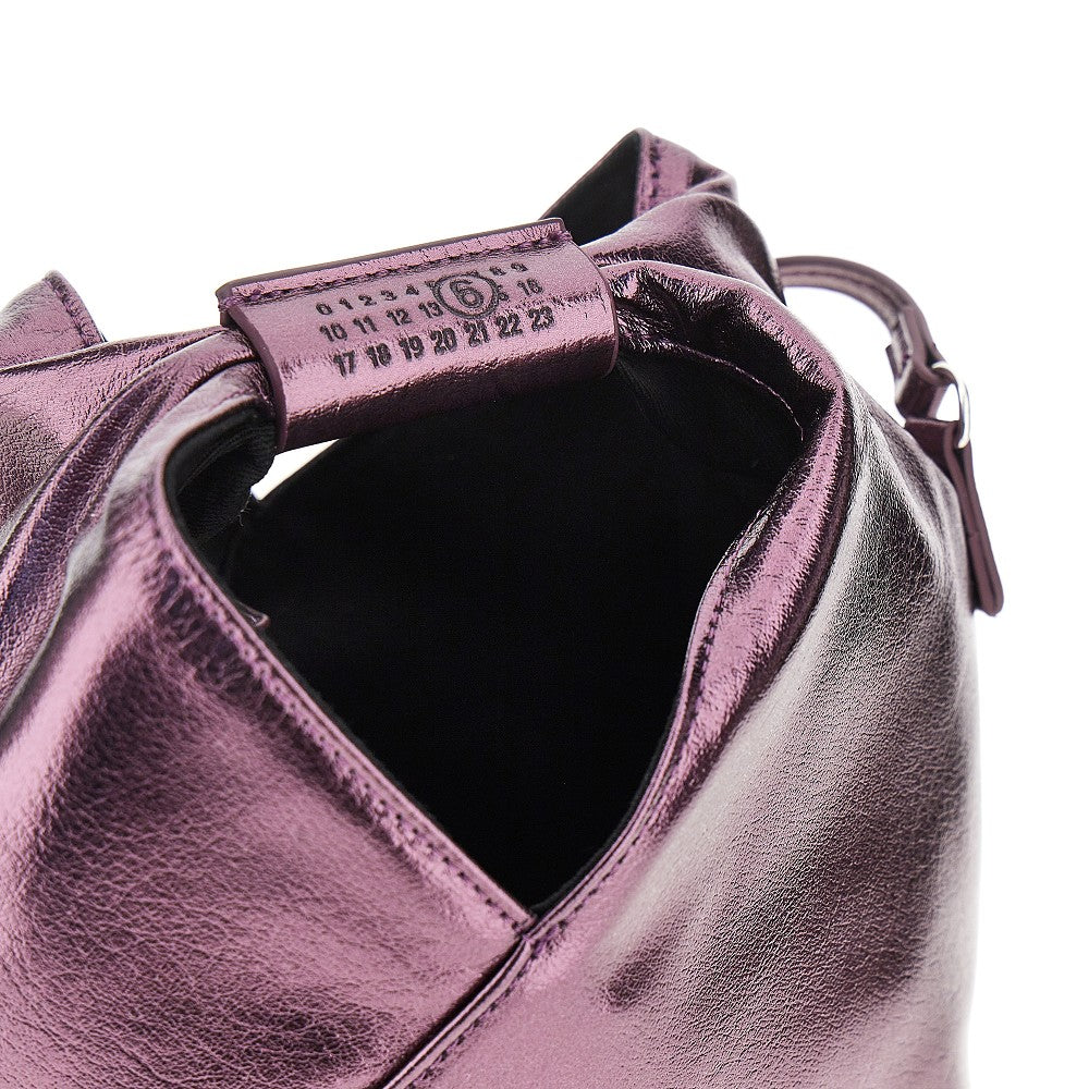 metallized faux leather japanese bag
