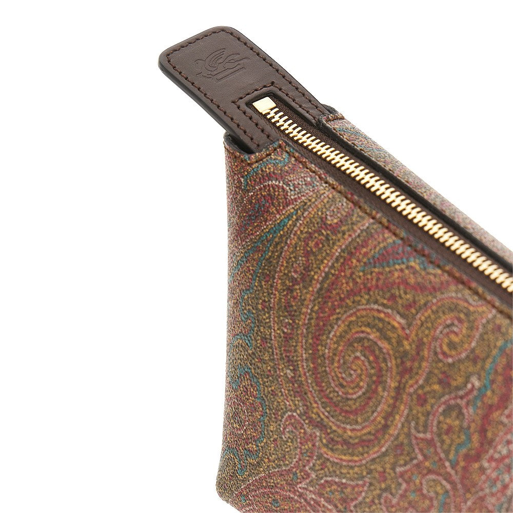 jacquard paisley fabric mini bag