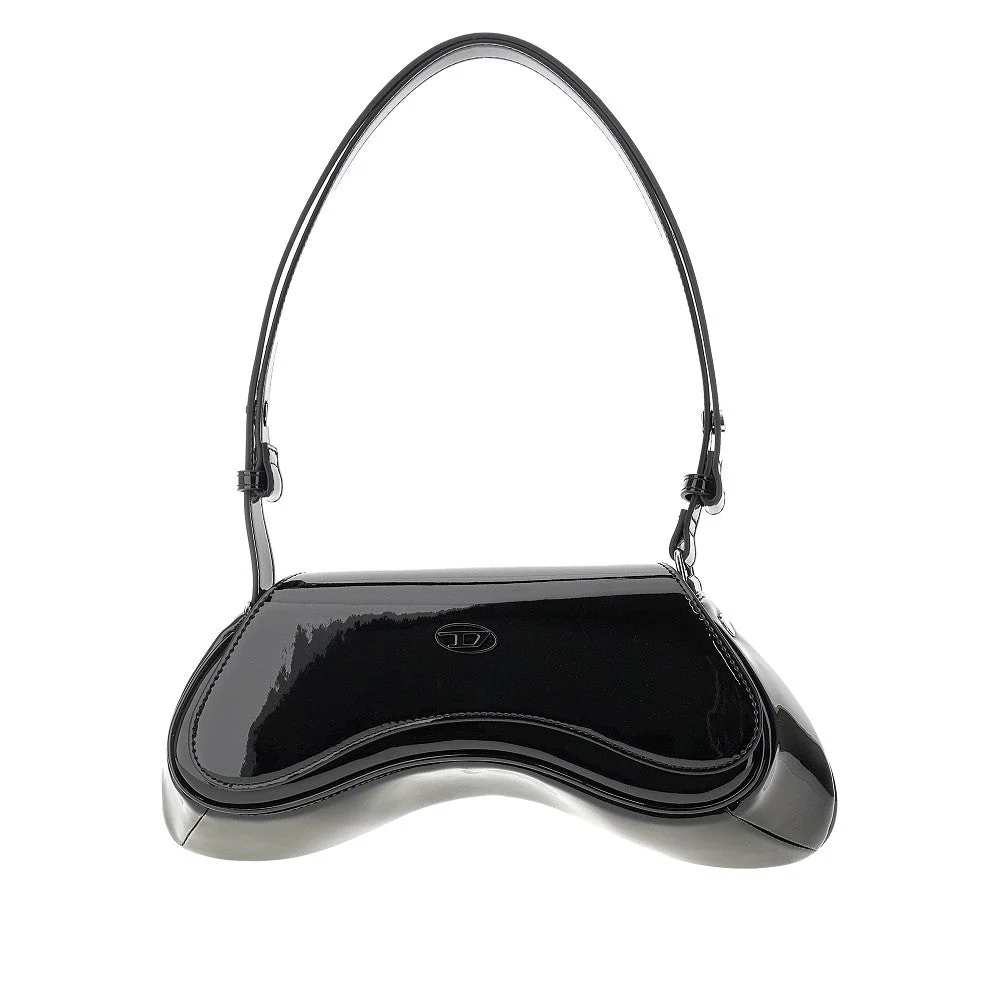 glossy faux leather play bag