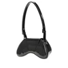 glossy faux leather play bag