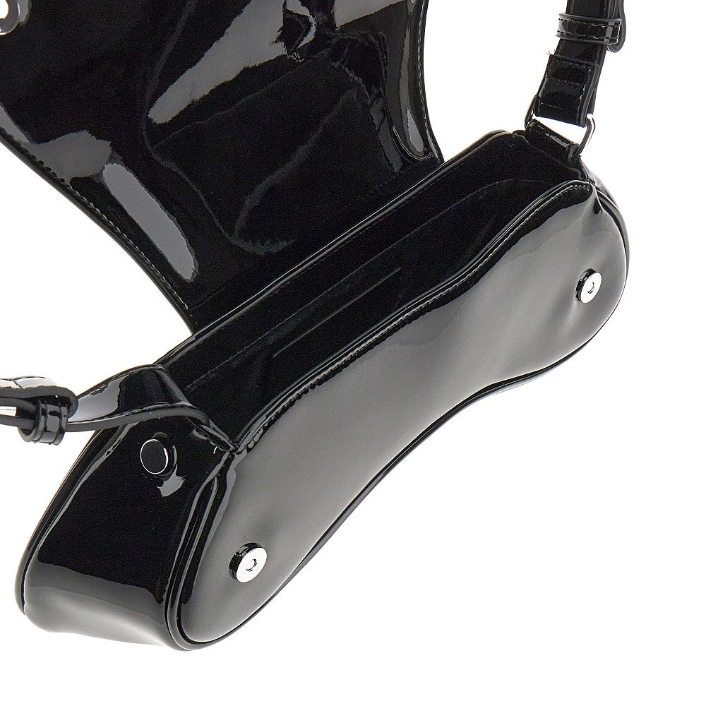 glossy faux leather play bag