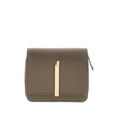 leather small bi-fold wallet