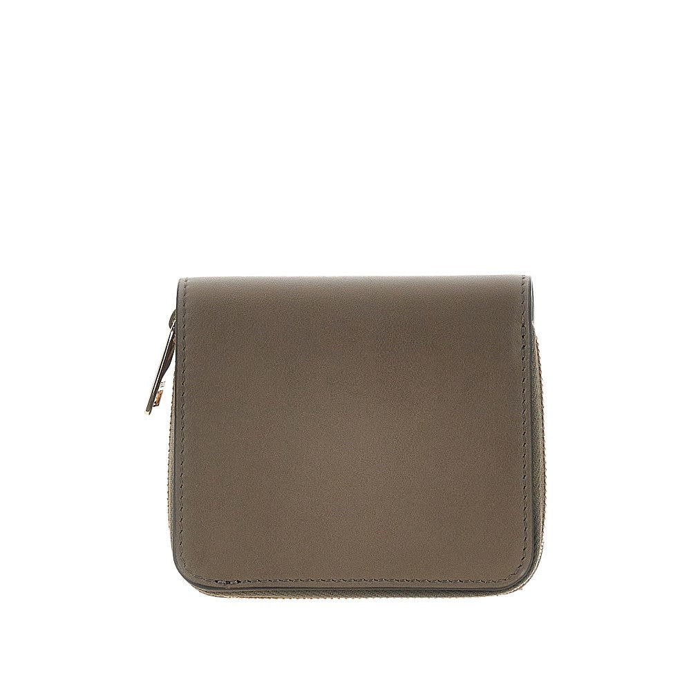 leather small bi-fold wallet