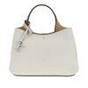 grained leather micro shopping bag