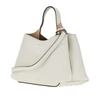 grained leather micro shopping bag