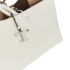 grained leather micro shopping bag