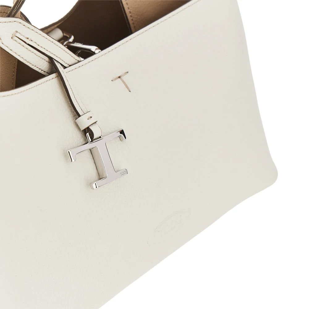 grained leather micro shopping bag