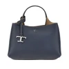 grained leather micro shopping bag
