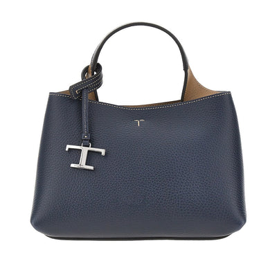 grained leather micro shopping bag