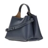 grained leather micro shopping bag