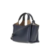 grained leather mini shopping bag
