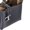 grained leather mini shopping bag