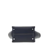 grained leather mini shopping bag
