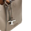 grained leather micro tote bag