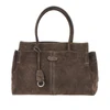suede leather medium shopping bag