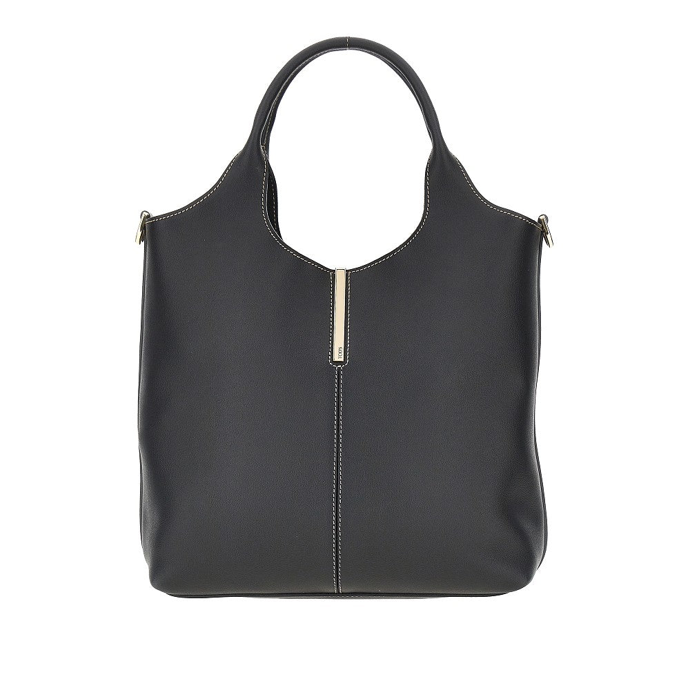 leather small tote shopping bag