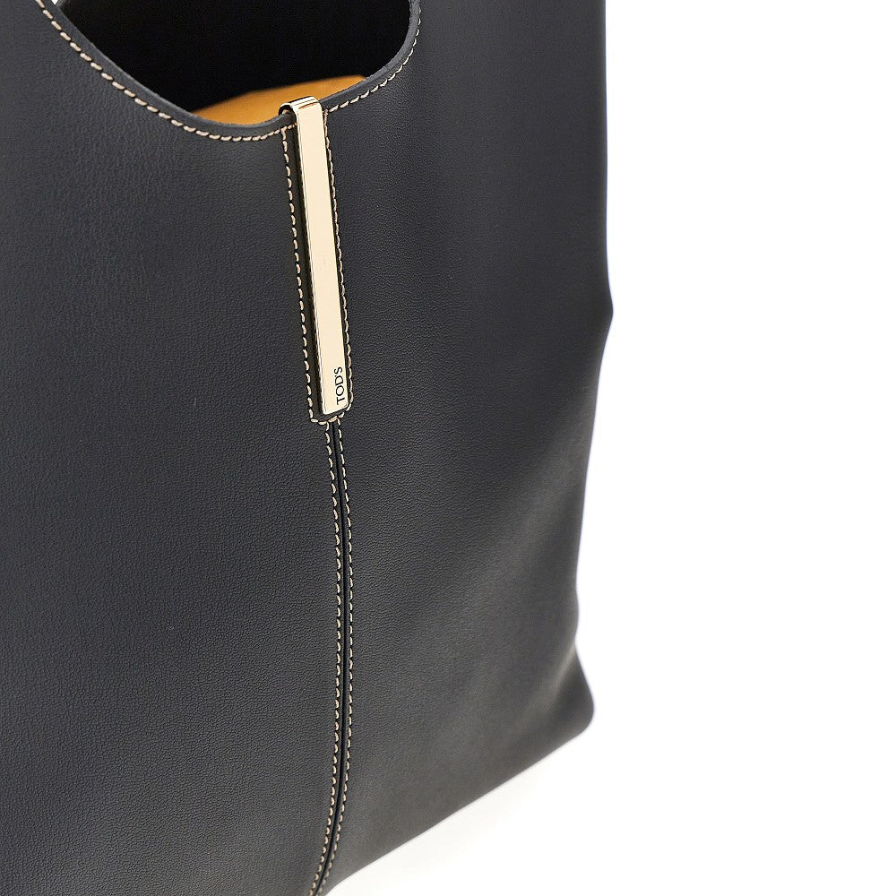 leather small tote shopping bag