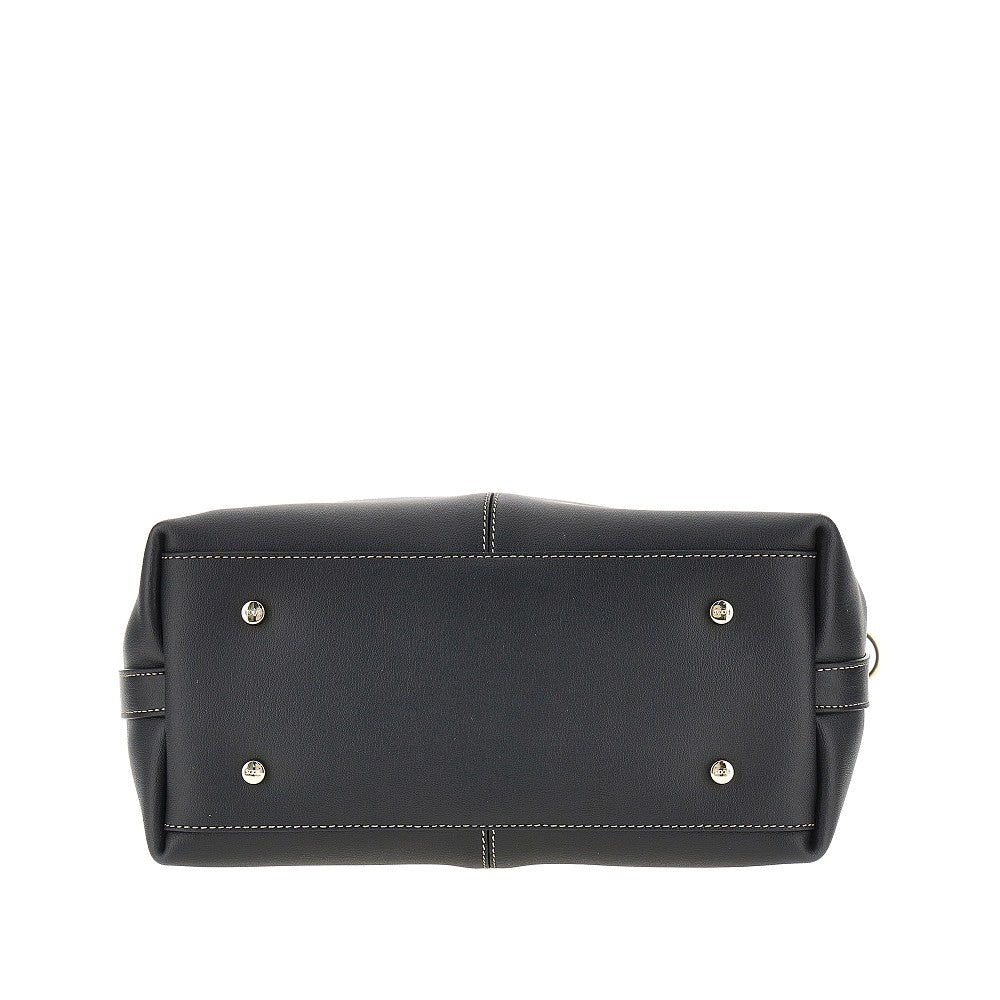 leather small tote shopping bag