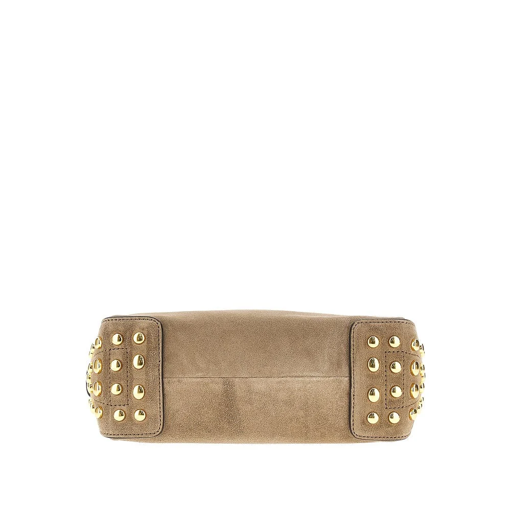 leather metal dots mini bag