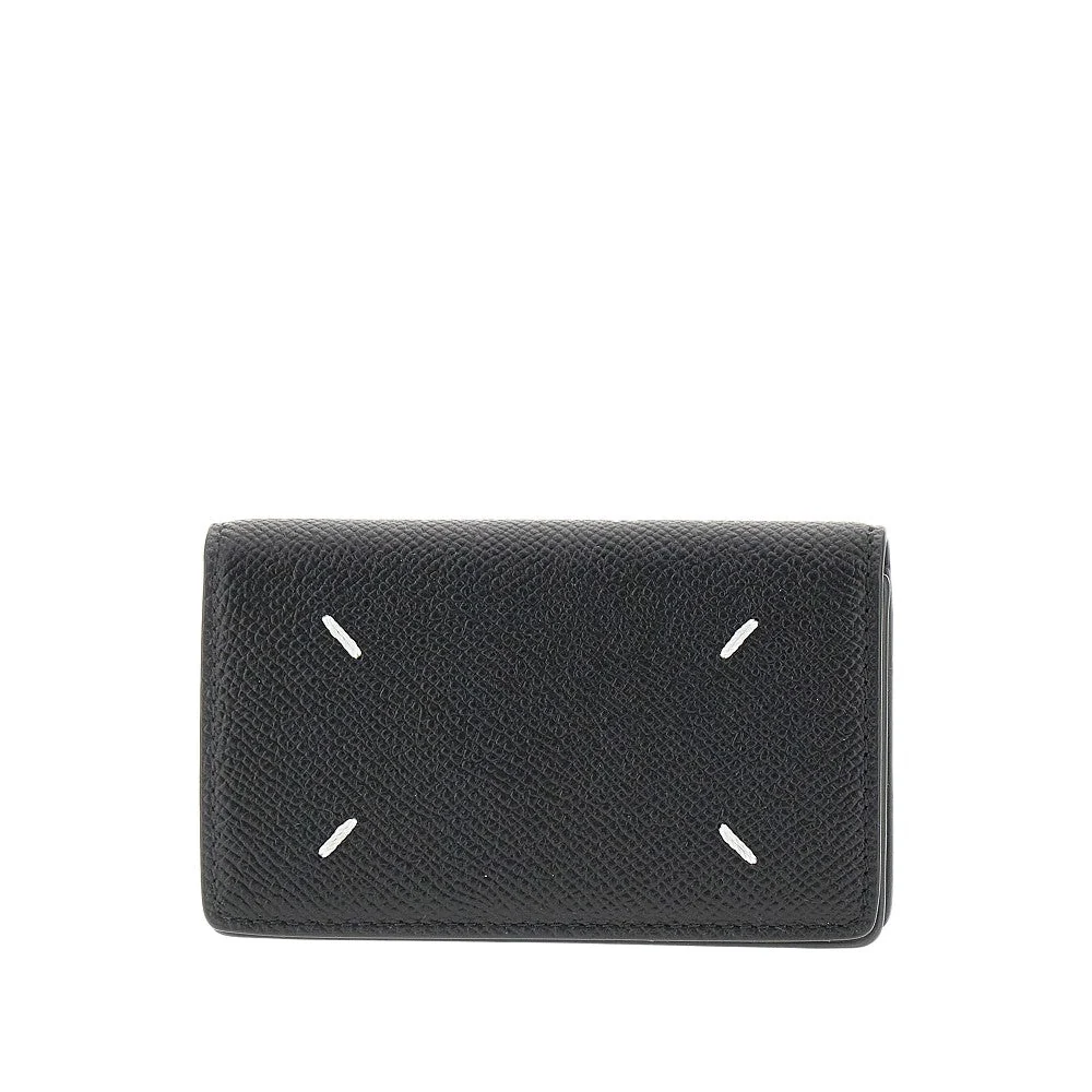 four stitches leather cardholder