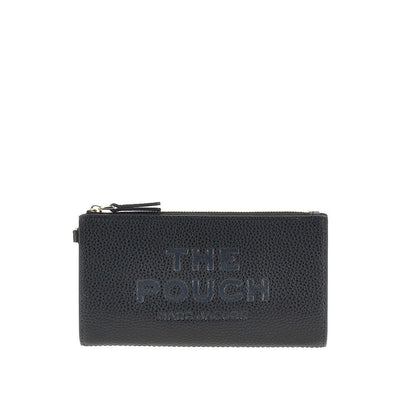 grained leather pouch