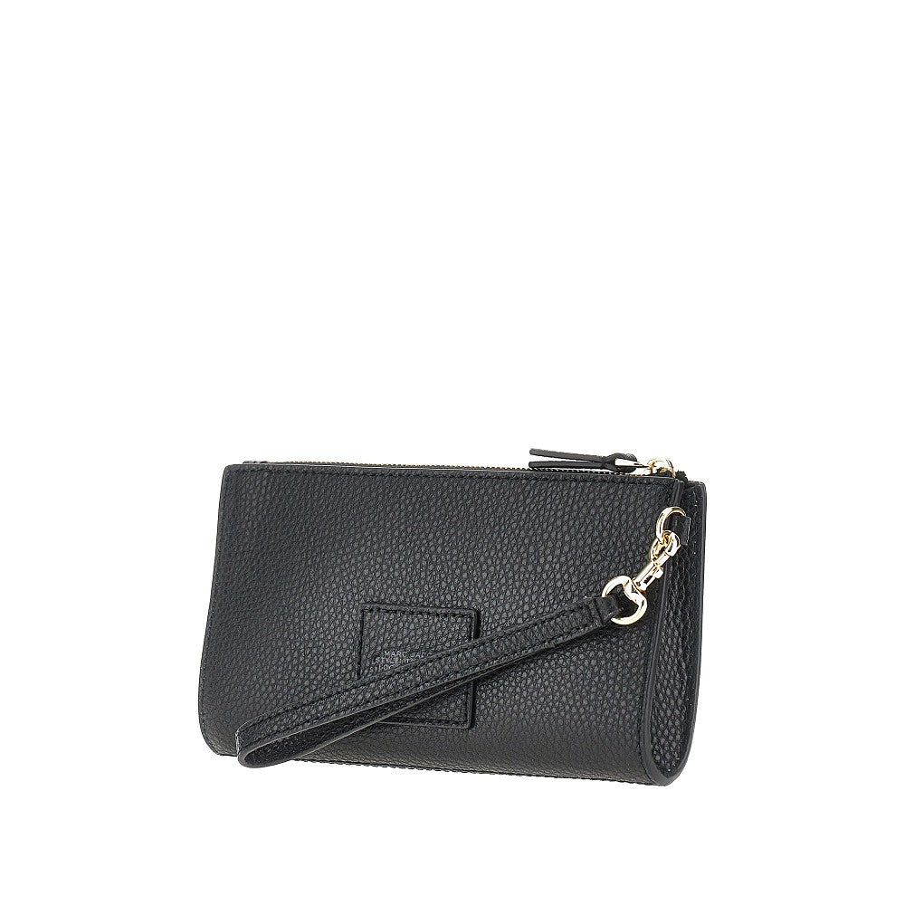 grained leather pouch