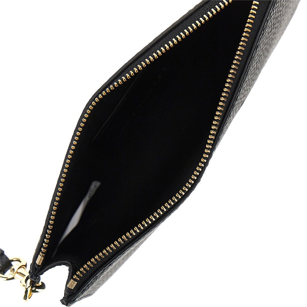 grained leather pouch