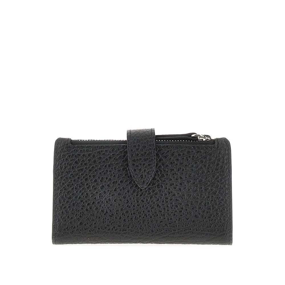 grain leather bi-fold cardholder