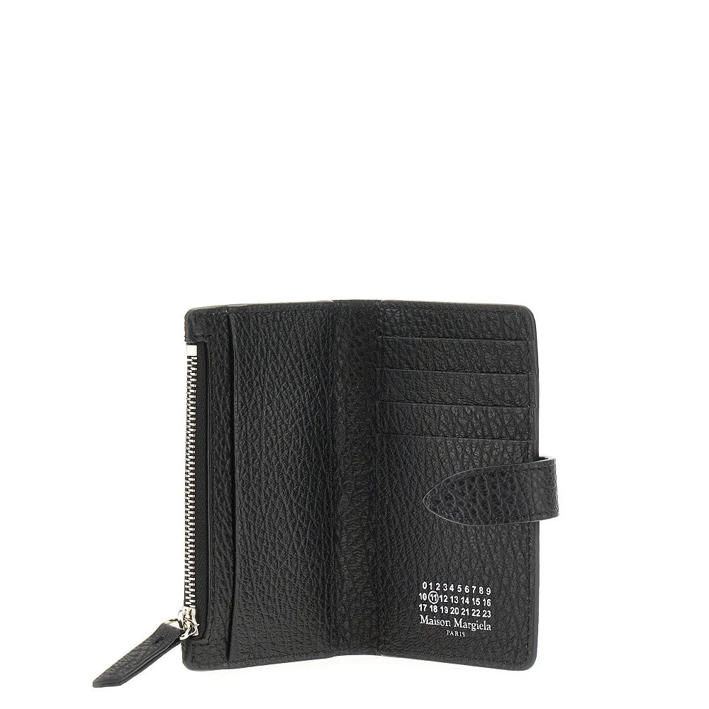 grain leather bi-fold cardholder