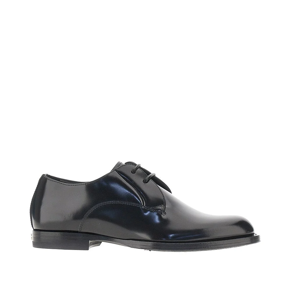 DOLCEamp;GABBANA 36 spazzolato leather laced shoes