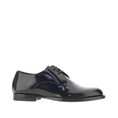 spazzolato leather laced shoes