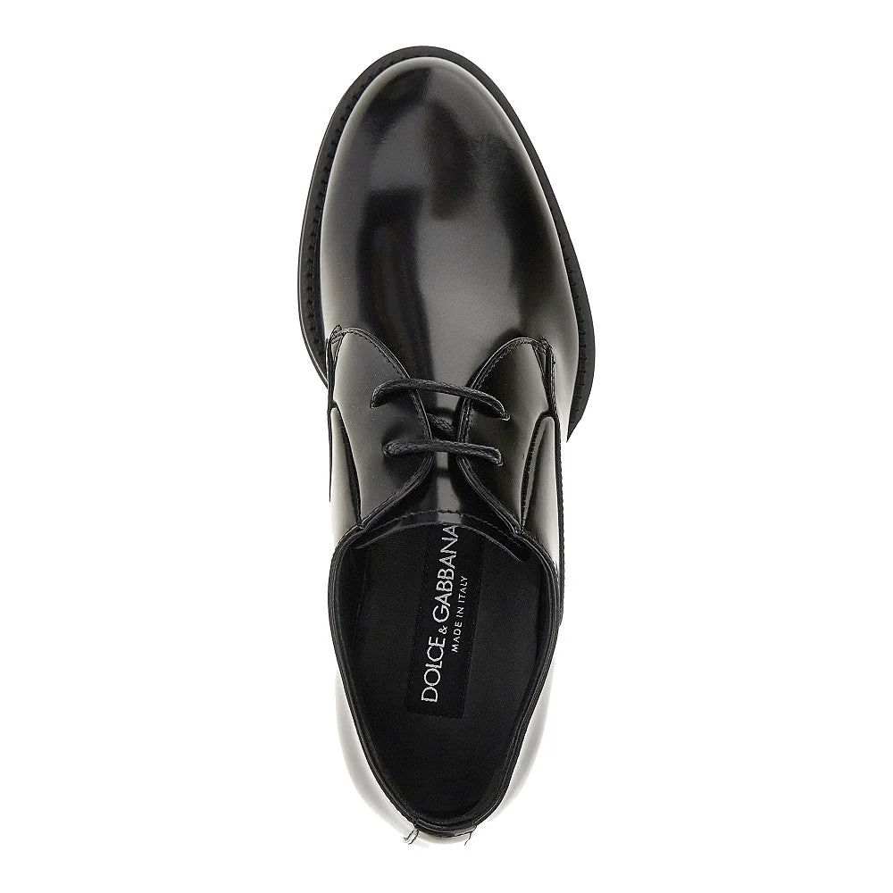 spazzolato leather laced shoes