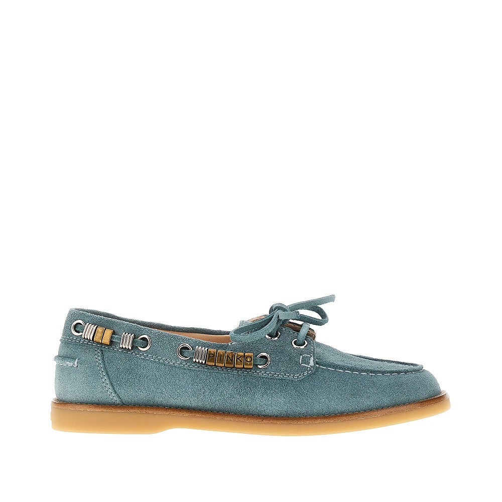 PINKO 37 suede leather boat shoes