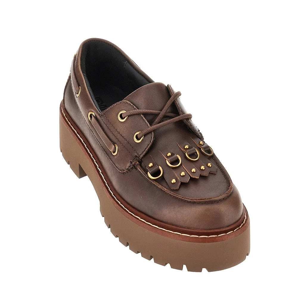 PINKO 36 margaret leather boat shoes