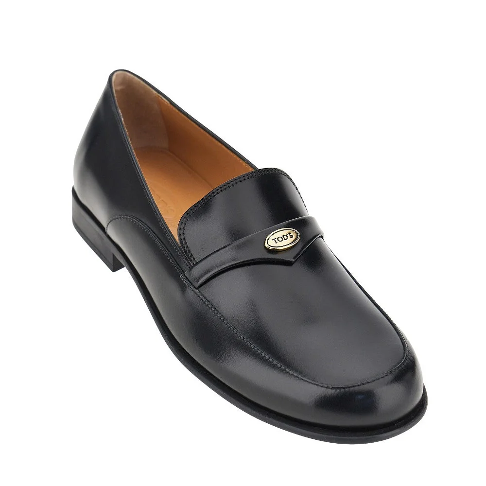 TODS 36 leather loafers with logo medal