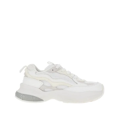 mesh sneakers with leather details