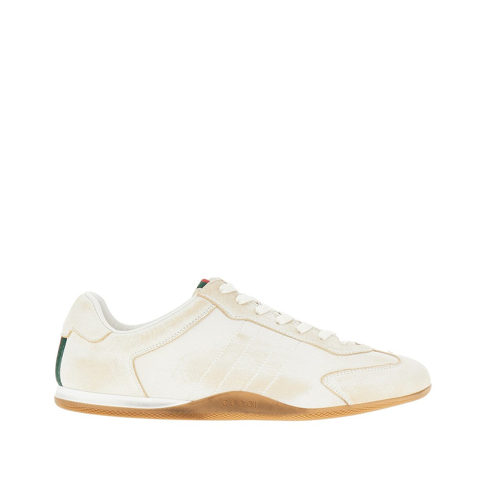 gucci shift leather sneakers