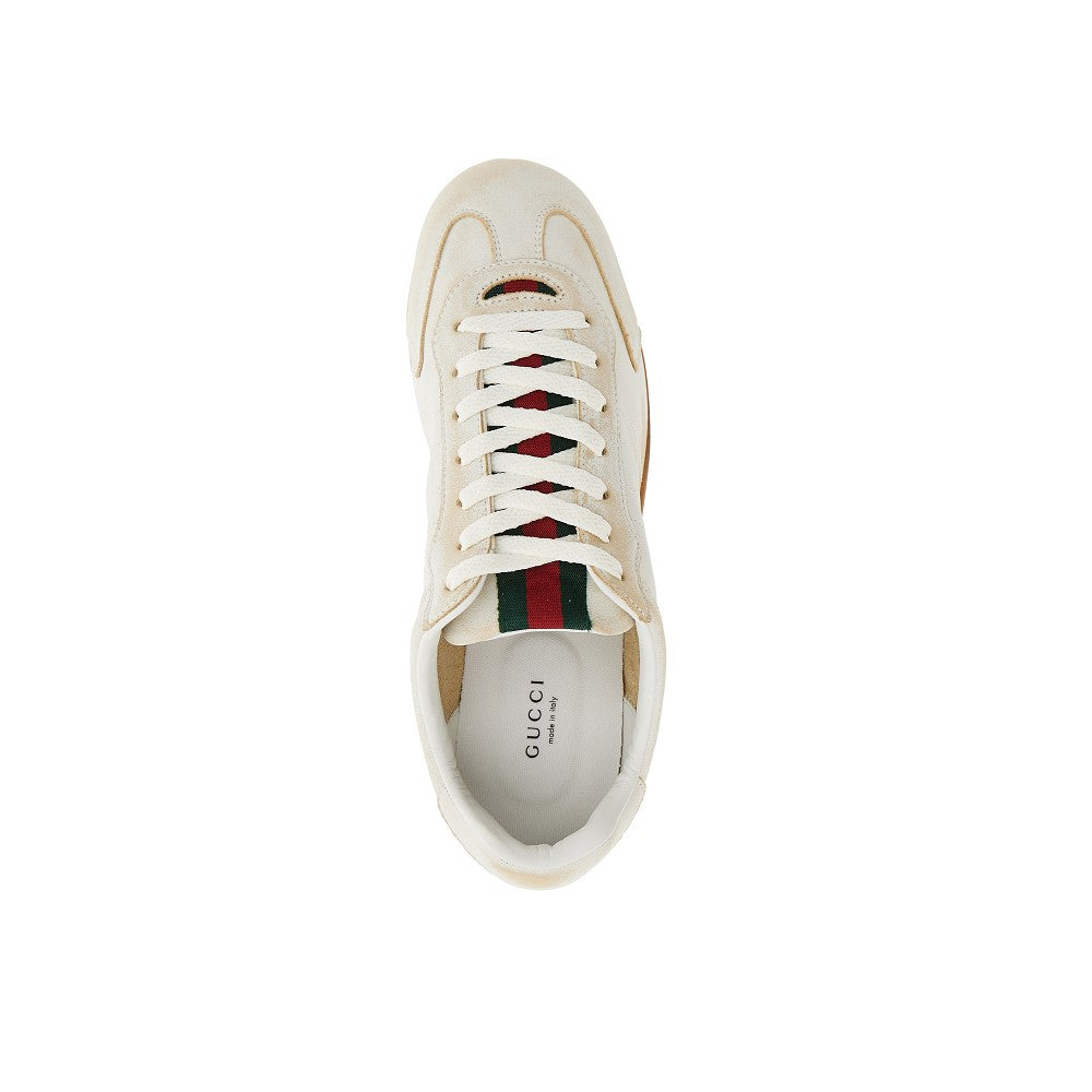 gucci shift leather sneakers