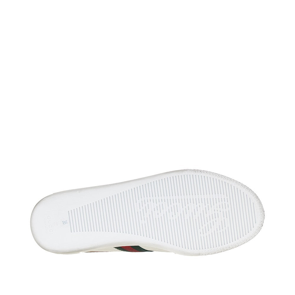 stretch leather sneakers