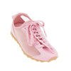 nubuck leather and mesh tennis sneakers