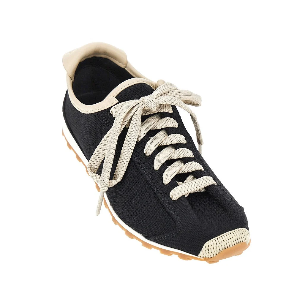 les tennis leather and canvas sneakers