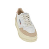 suede and leather medalist platform sneakers