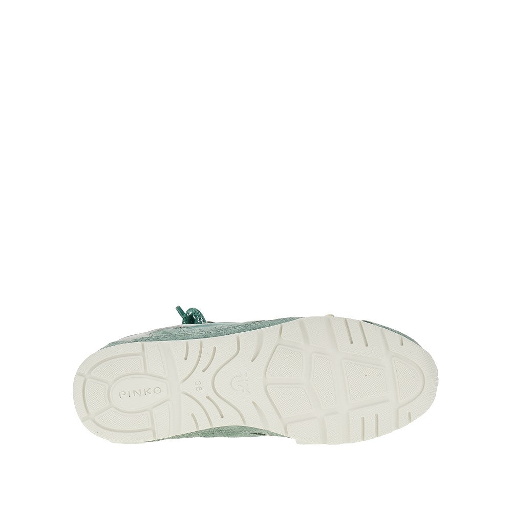 suede leather and nylon sneakers