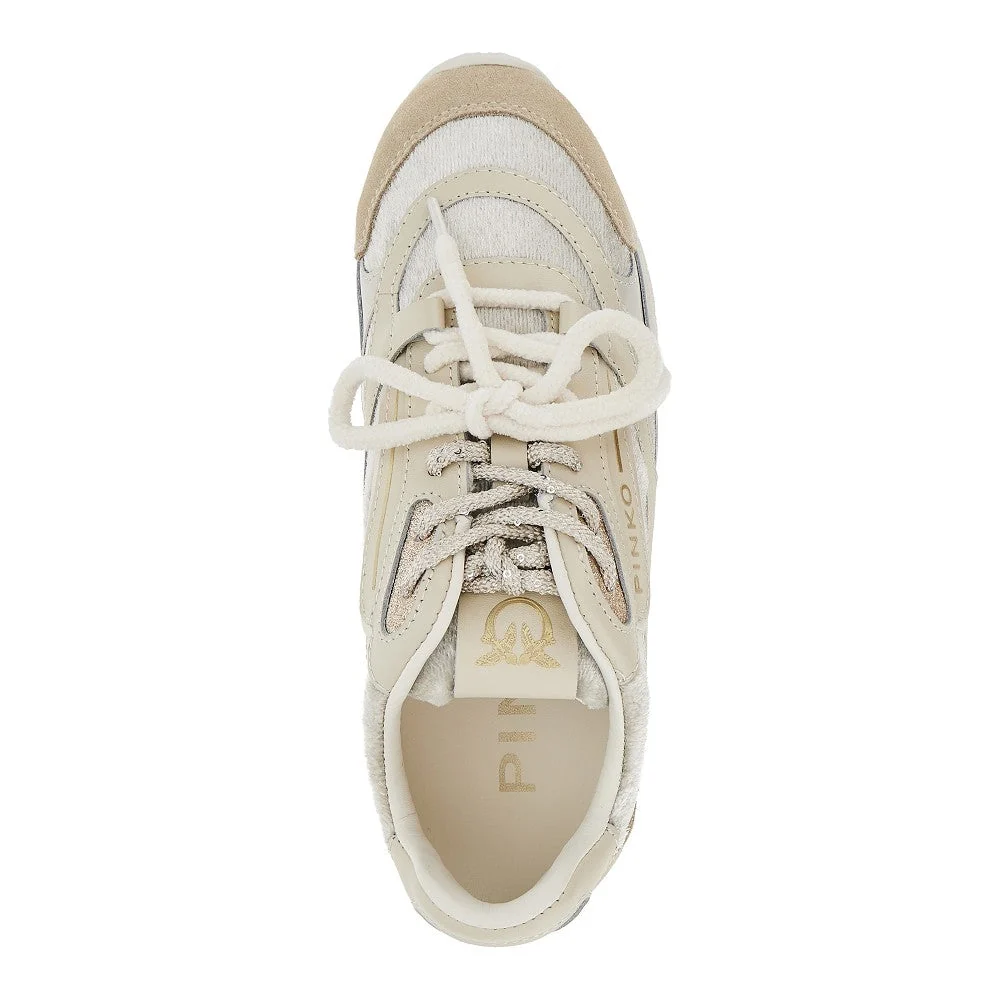 suede leather and velvet sneakers
