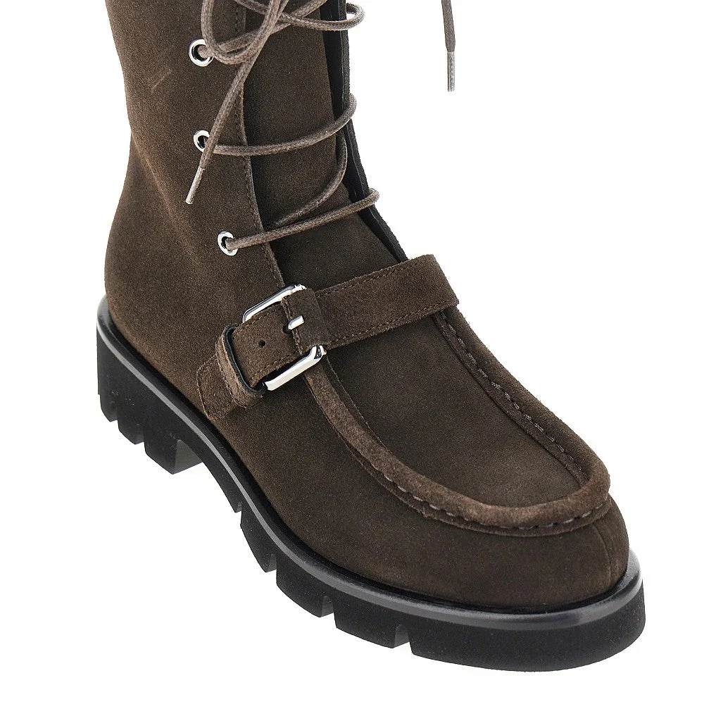 EMPORIO ARMANI 37 suede leather ankle boots