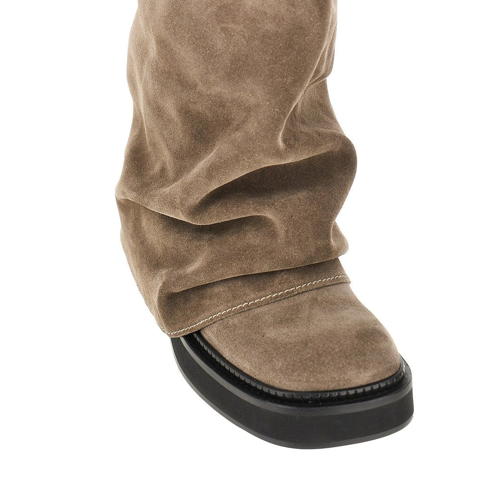 THE ATTICO 38 robin suede leather combat boots