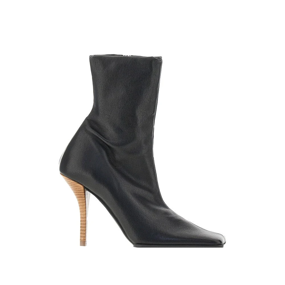 ALAIA 38 soft square keather boots