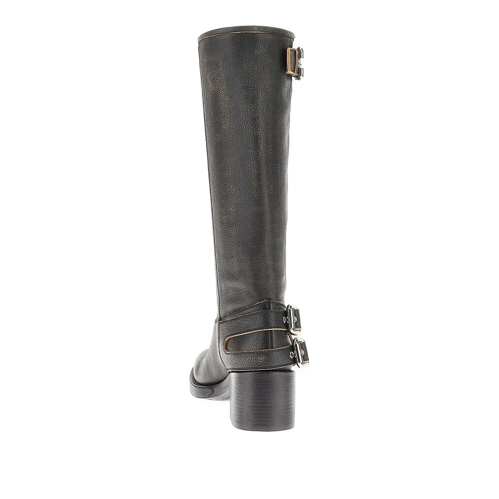 dakota grained leather boots