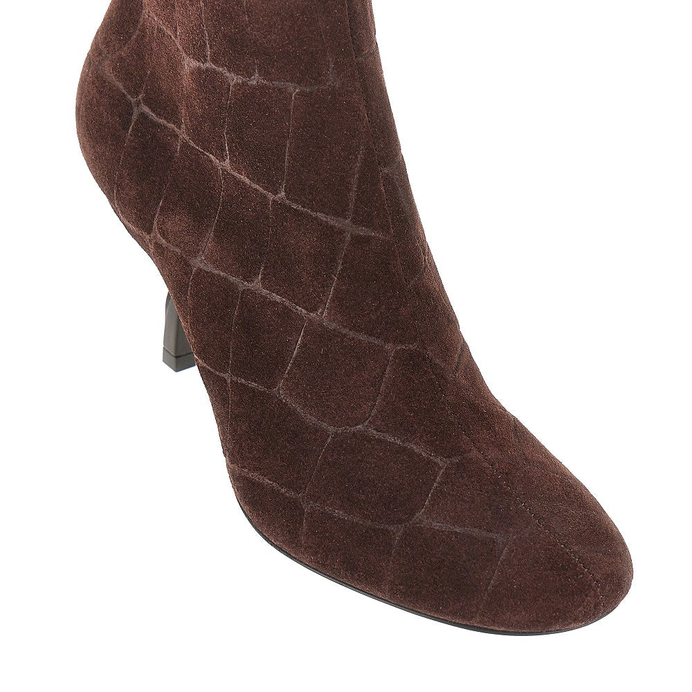 JACQUEMUS 36 croco-embossed leather ankle boots