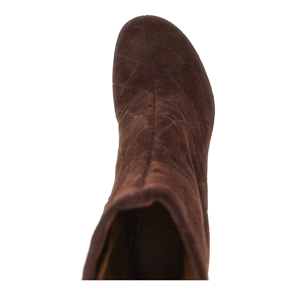 croco-embossed leather ankle boots